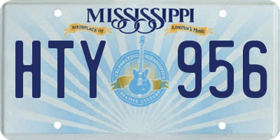 MS license plate HTY956
