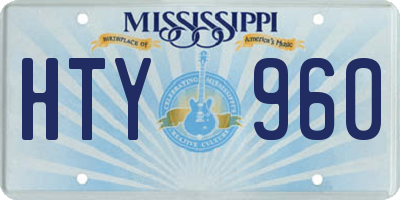 MS license plate HTY960
