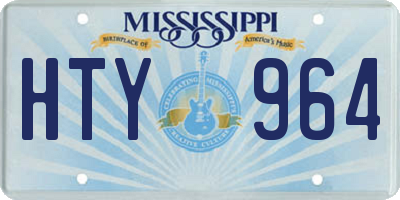MS license plate HTY964