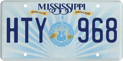 MS license plate HTY968