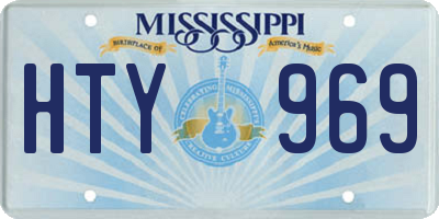 MS license plate HTY969