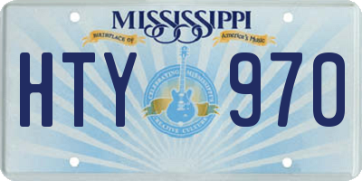 MS license plate HTY970