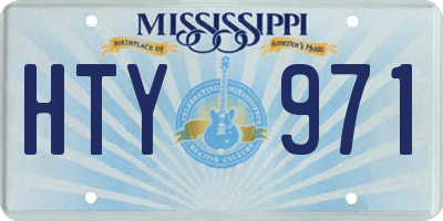 MS license plate HTY971