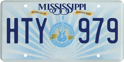 MS license plate HTY979