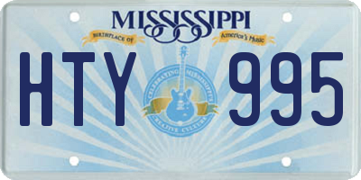 MS license plate HTY995