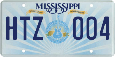 MS license plate HTZ004