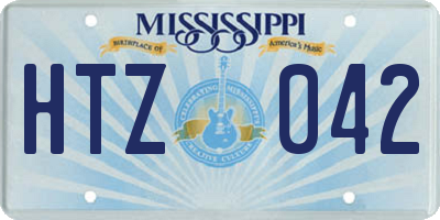 MS license plate HTZ042