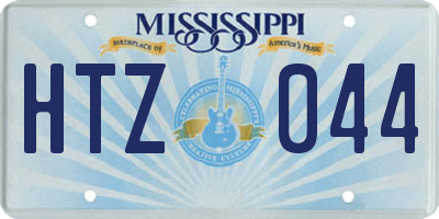 MS license plate HTZ044