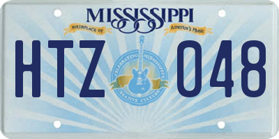 MS license plate HTZ048