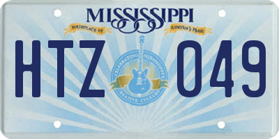 MS license plate HTZ049
