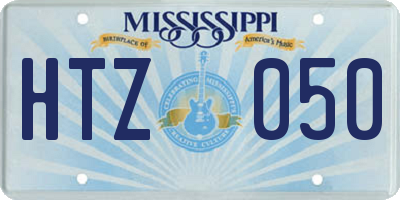 MS license plate HTZ050