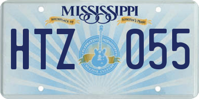 MS license plate HTZ055