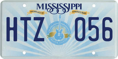 MS license plate HTZ056