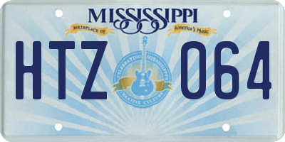 MS license plate HTZ064