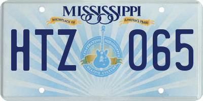 MS license plate HTZ065