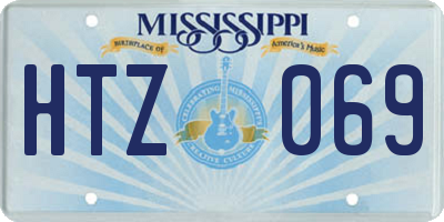 MS license plate HTZ069