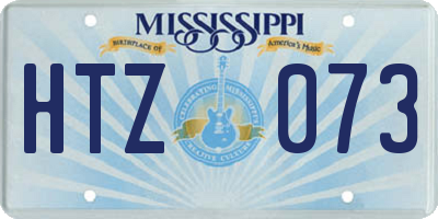 MS license plate HTZ073