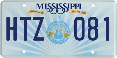 MS license plate HTZ081