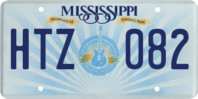 MS license plate HTZ082
