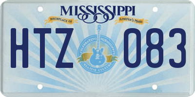 MS license plate HTZ083