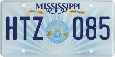 MS license plate HTZ085