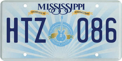 MS license plate HTZ086