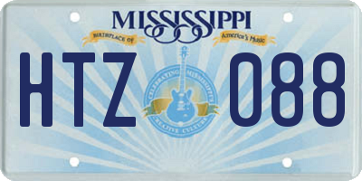 MS license plate HTZ088