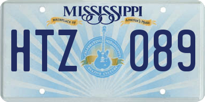 MS license plate HTZ089