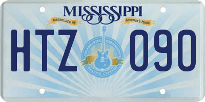 MS license plate HTZ090