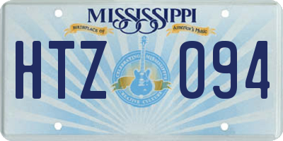 MS license plate HTZ094