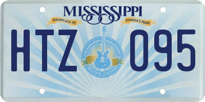 MS license plate HTZ095