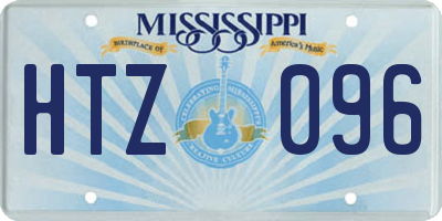 MS license plate HTZ096