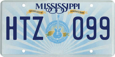 MS license plate HTZ099