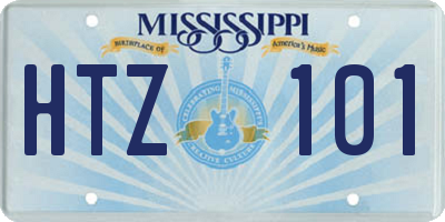 MS license plate HTZ101