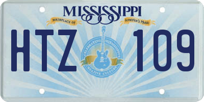 MS license plate HTZ109