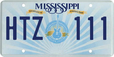 MS license plate HTZ111
