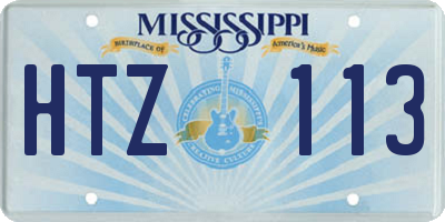 MS license plate HTZ113