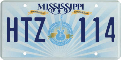 MS license plate HTZ114