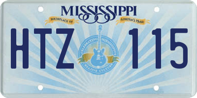 MS license plate HTZ115
