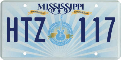 MS license plate HTZ117