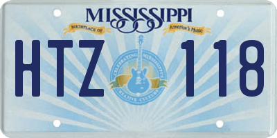 MS license plate HTZ118