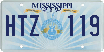 MS license plate HTZ119