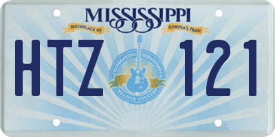 MS license plate HTZ121