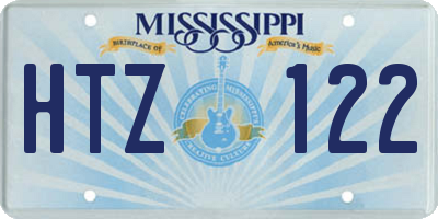 MS license plate HTZ122