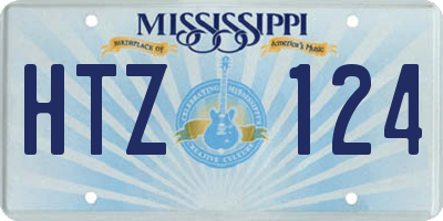 MS license plate HTZ124