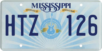 MS license plate HTZ126