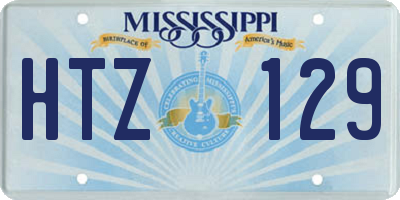 MS license plate HTZ129