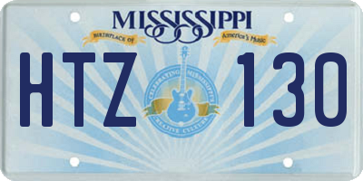 MS license plate HTZ130