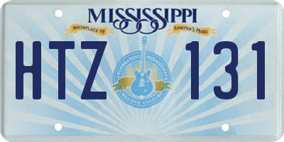 MS license plate HTZ131