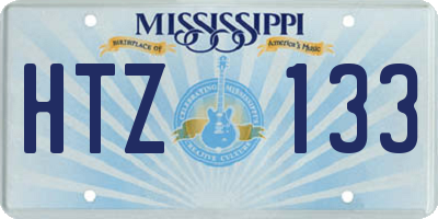 MS license plate HTZ133